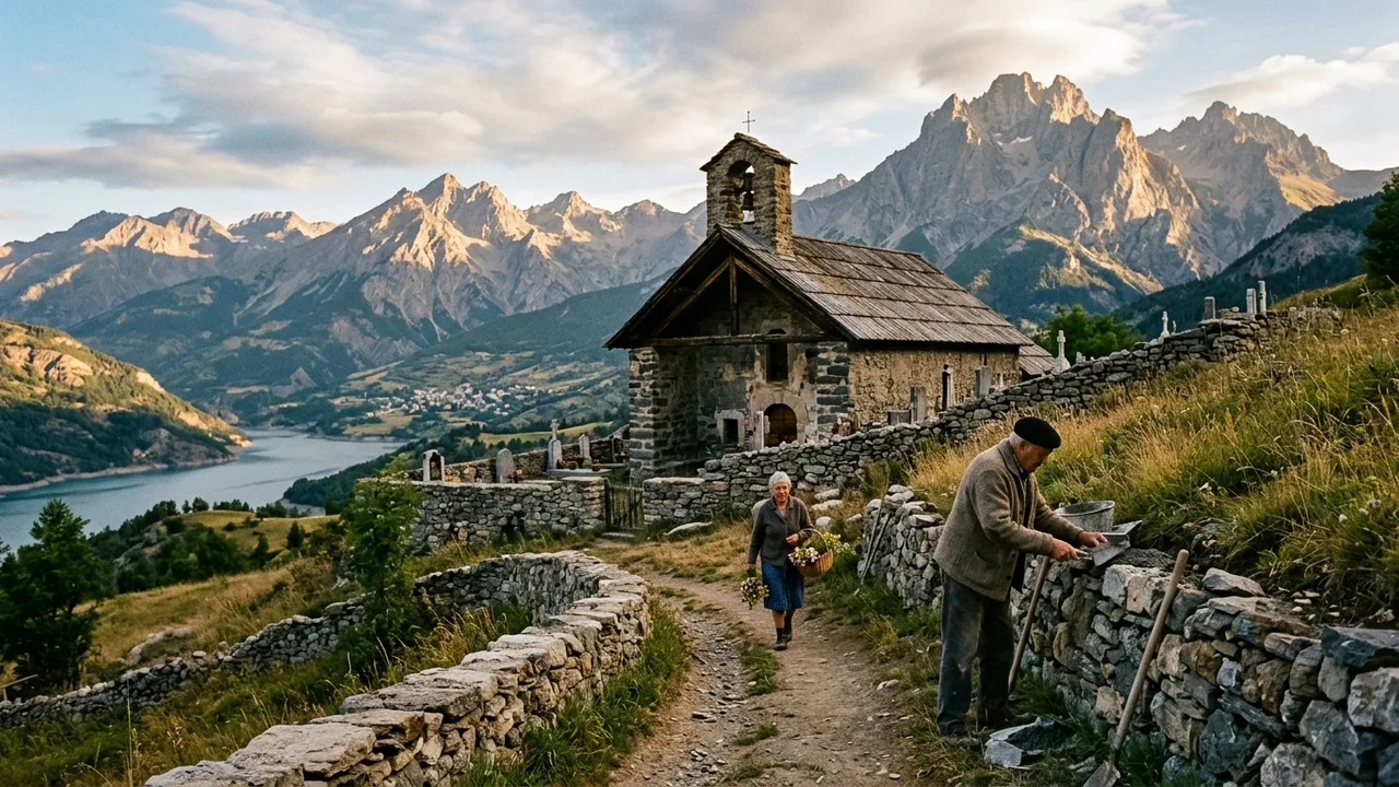 Panorama historique de la vallée alpine de Réallon et ses édifices patrimoniaux protégés